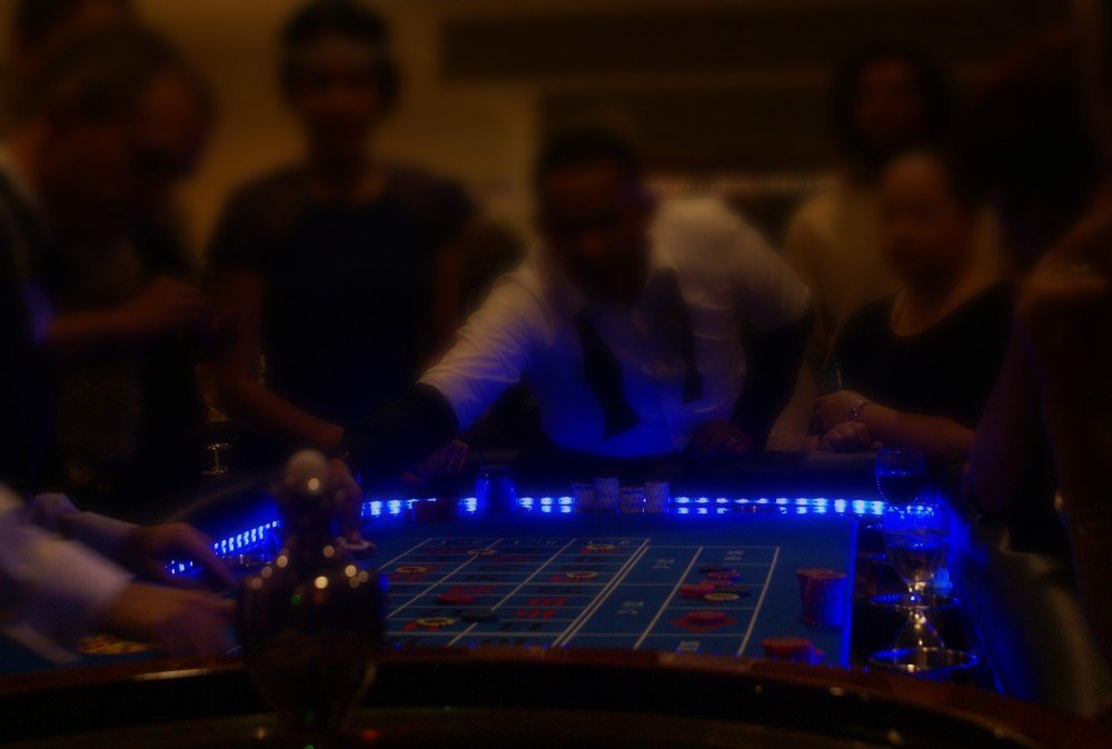 Roulette table in action