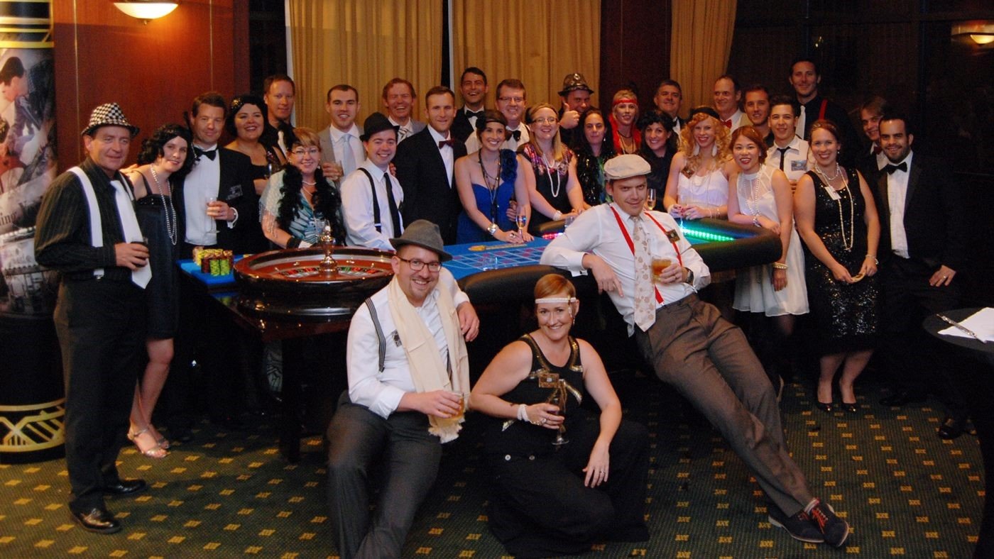 Group Gatsby Casino Party Photo