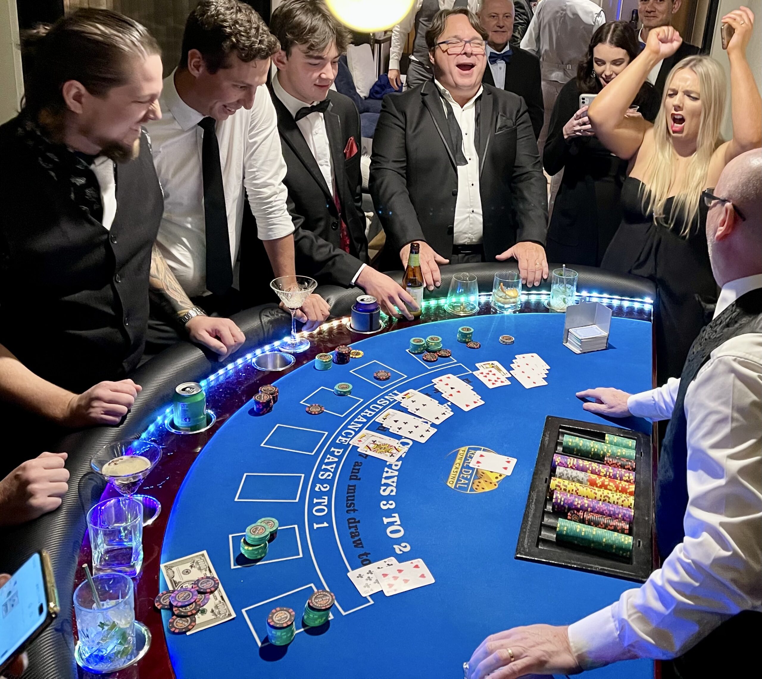 Blackjack Table Hire by The Real Deal Fun Casino
