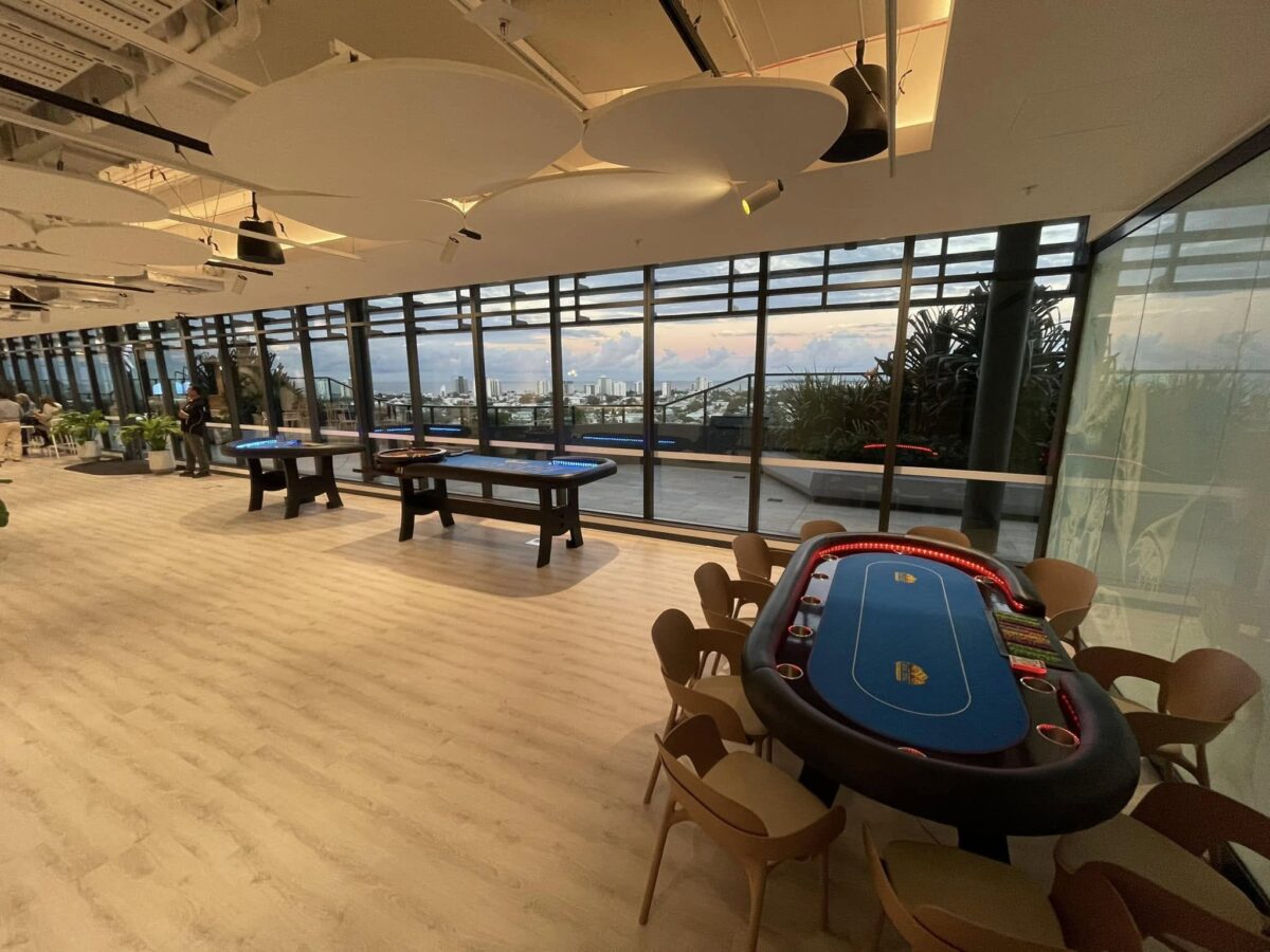 Marketing and promotional at the conference centre GC (Poker table hire)