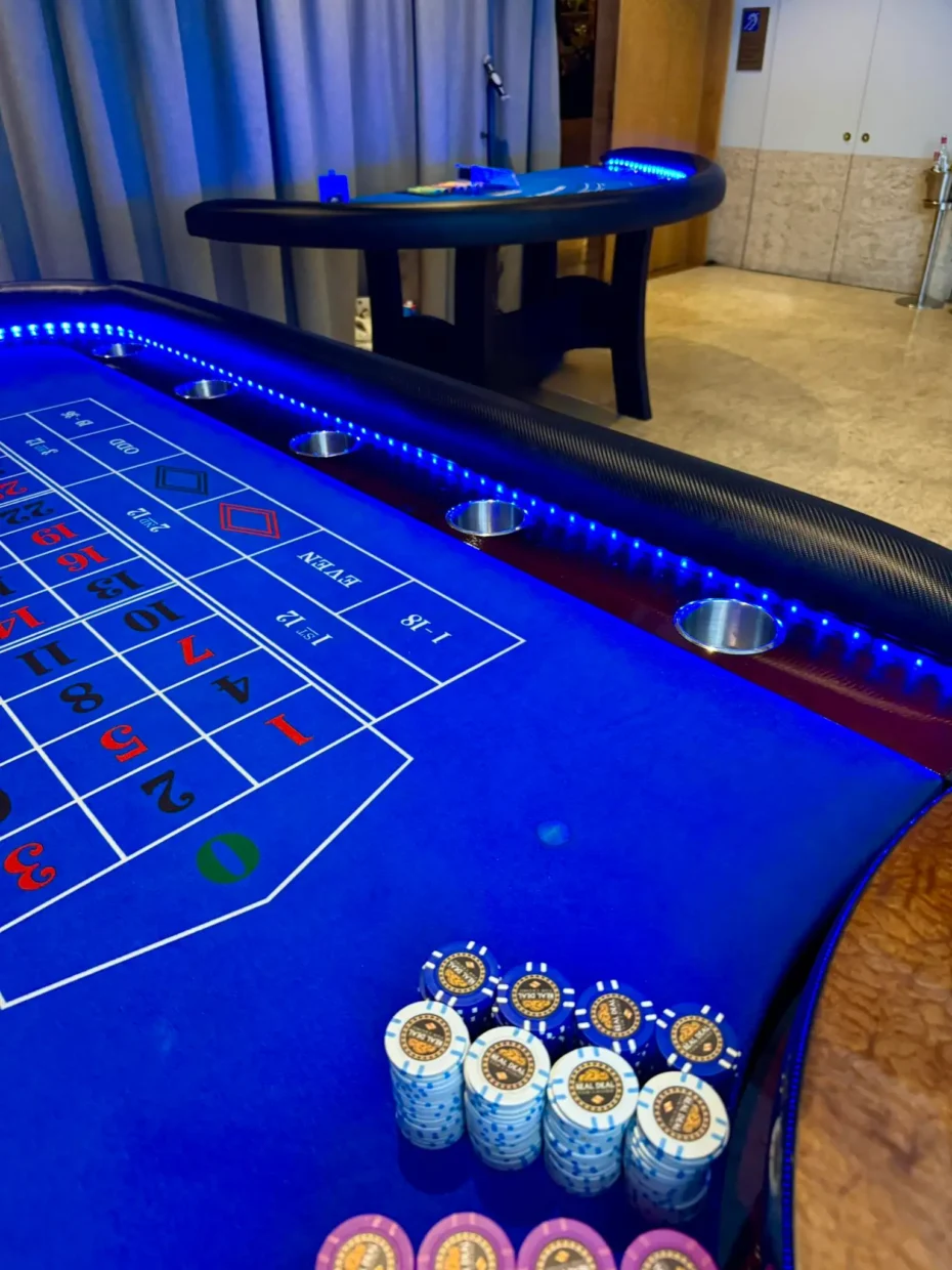Surprise casino entertainment for a wedding